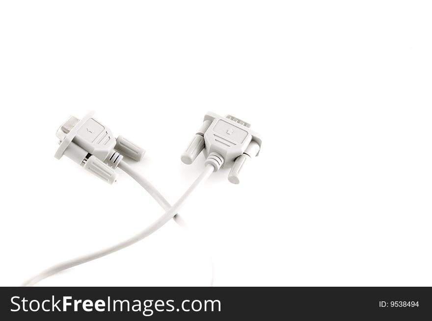 Com cable isolated on a white background