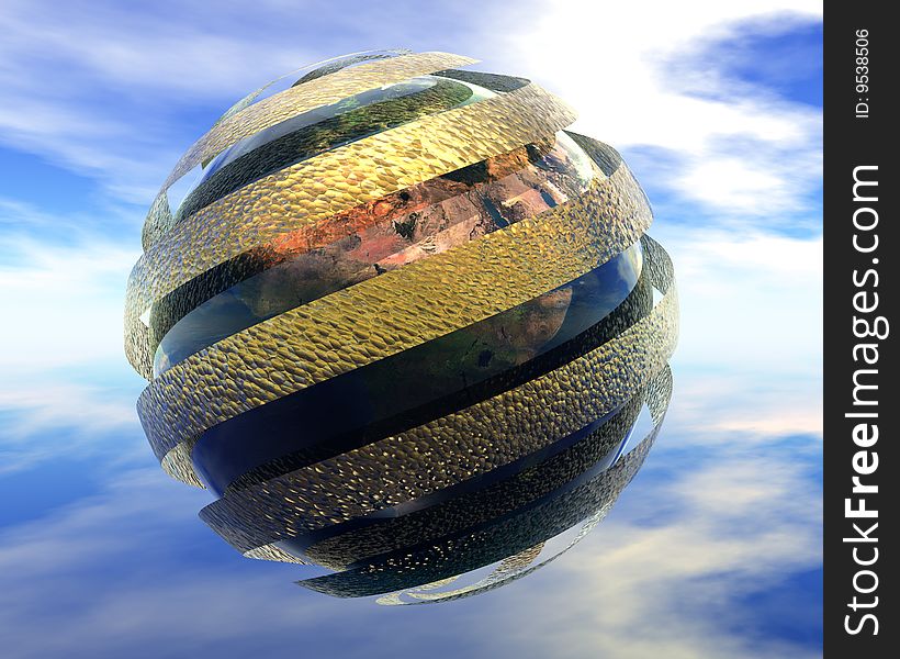 3D safety earth HDRI image