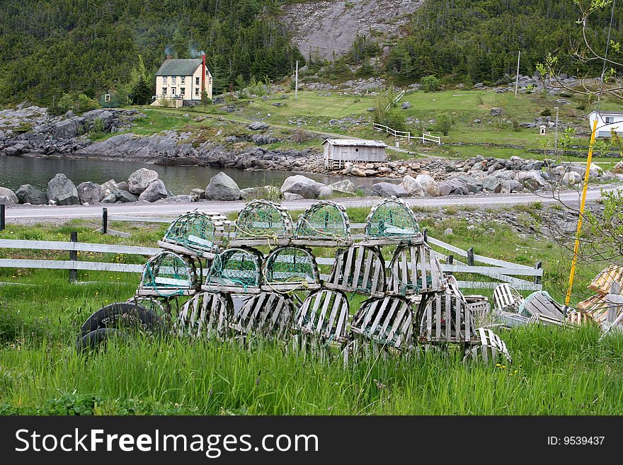 Lobster traps waiting for a new season