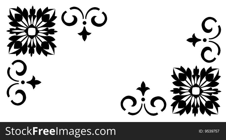 Vector file of classical floral pattern design