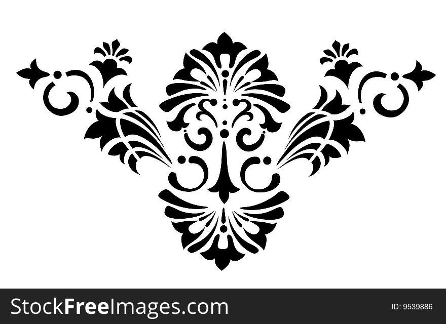 Vector file of classical floral pattern design