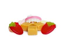 Gluttony Concept With Sweets And Candy Dentures Stock Images Gluttony Concept With Sweets And Candy Dentures Stock Images