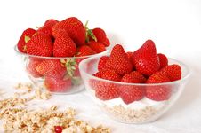 Strawberries And Muesli Royalty Free Stock Image Strawberries And Muesli Royalty Free Stock Image