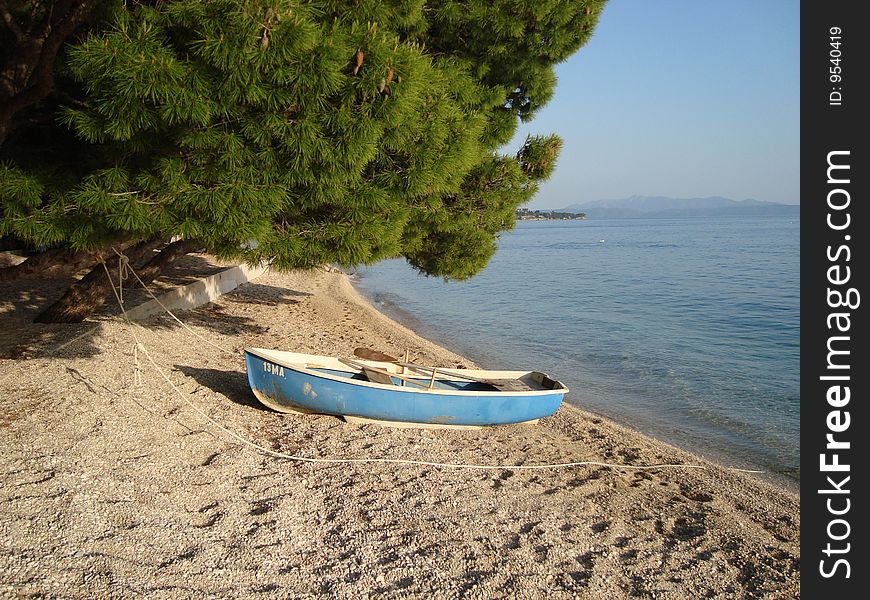 Old boat on the beach, Croatia