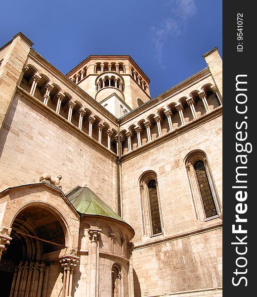 A detail of Trent Cathedral in Italy