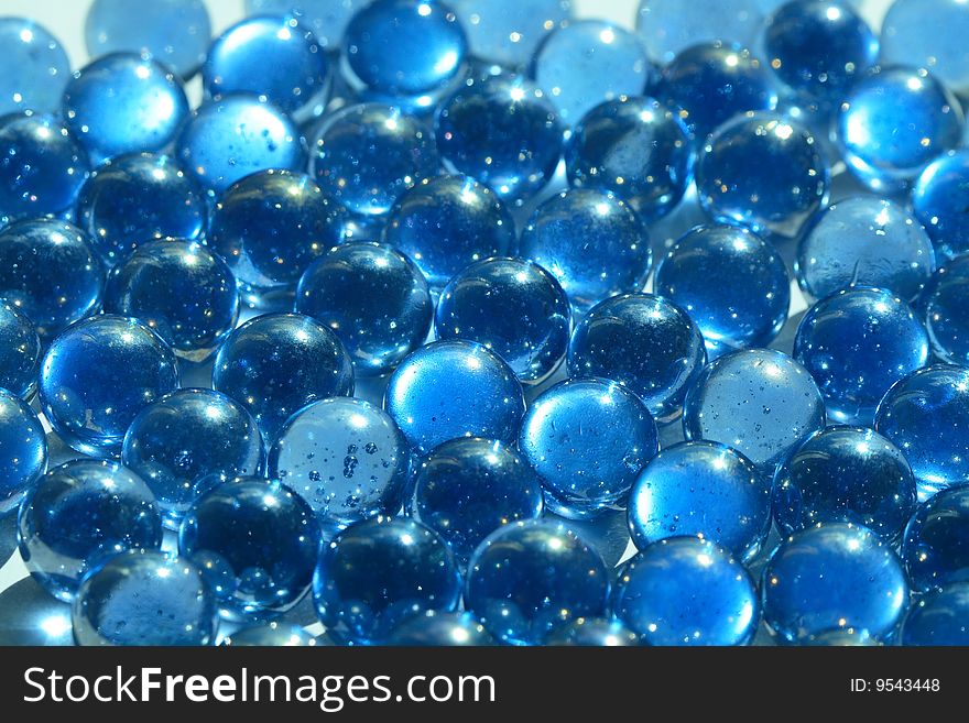 Background made from blue glass balls. Background made from blue glass balls