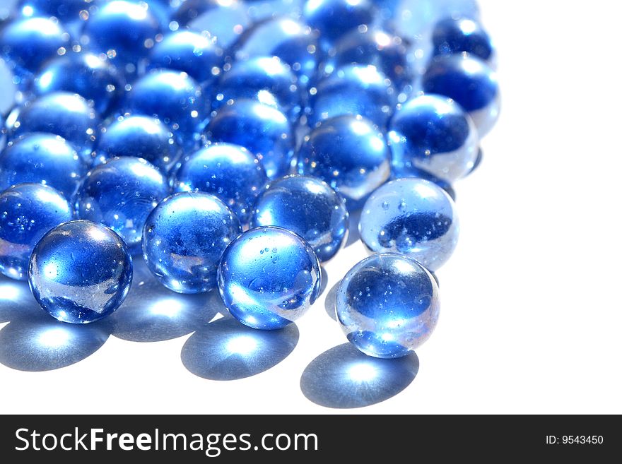 Background made from blue glass balls. Background made from blue glass balls