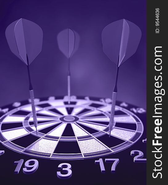3d concept illustrations of darts
