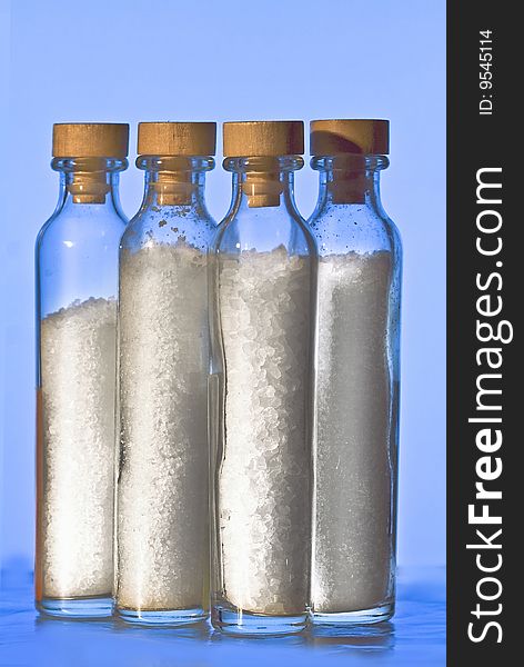 Photo of the bottles of salt