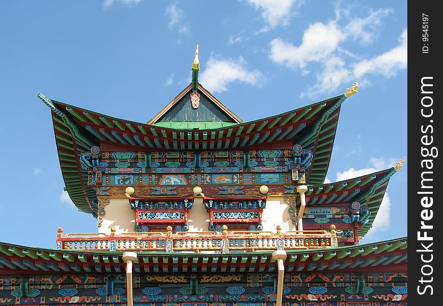 Temple In Buddhist University Monastery