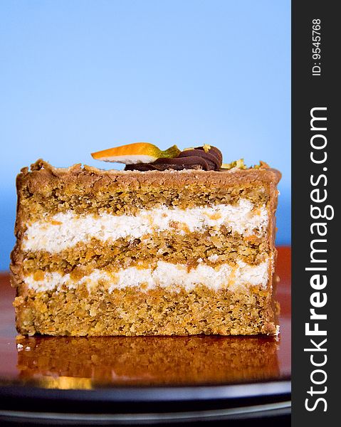 Photo slice of the carrot cake