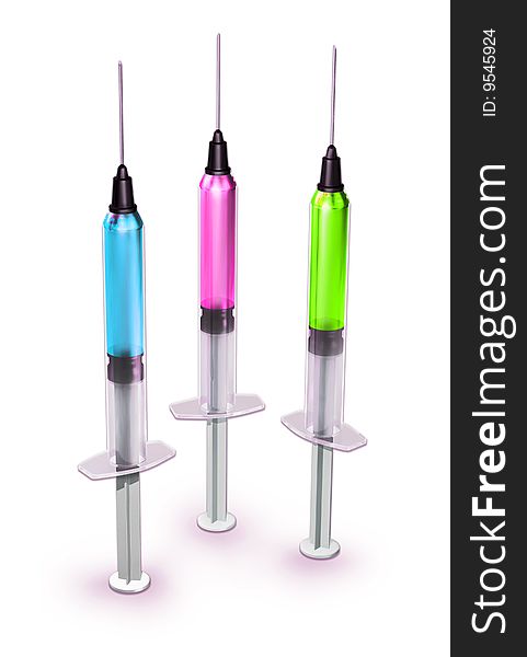 3d concept illustration of needles. 3d concept illustration of needles