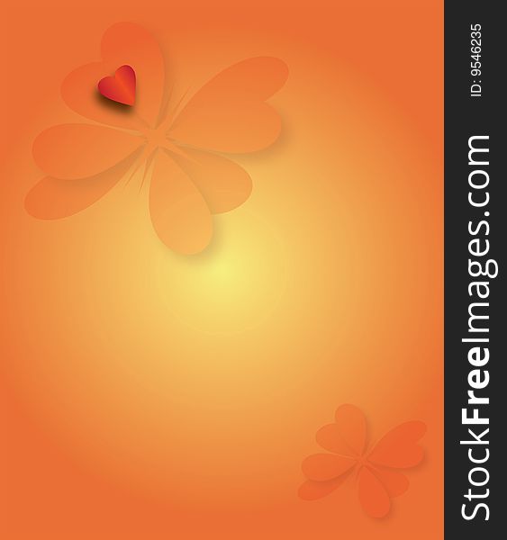 Valentine card illustrations with heart