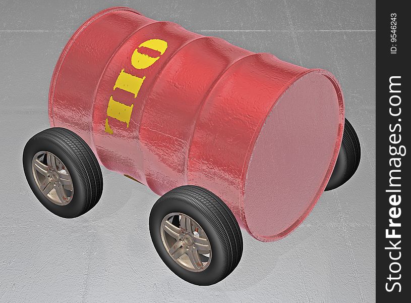 3d concept illustrations oil barrel