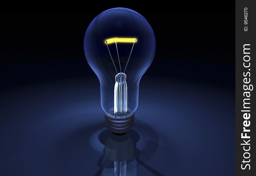 Light bulbs 3d concept illustration