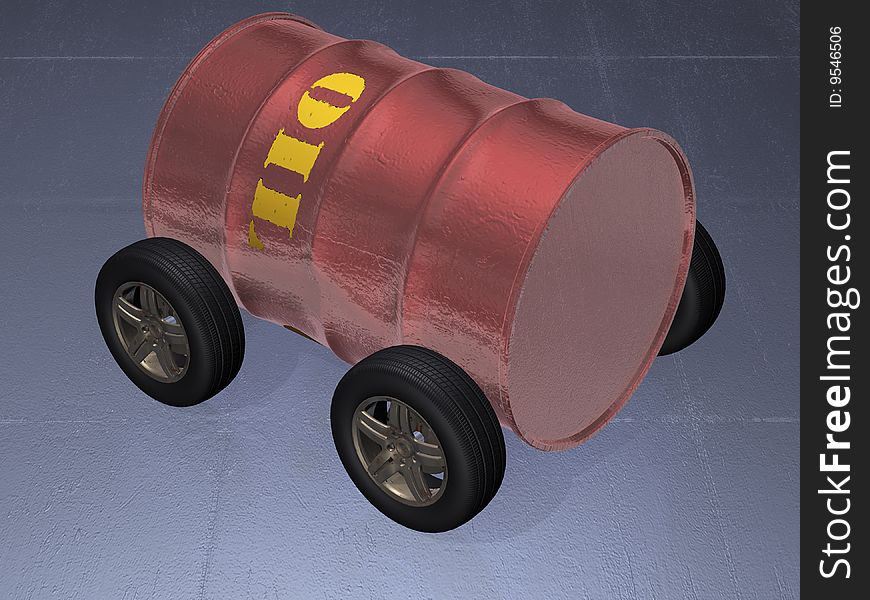 3d concept illustrations of oil barrel