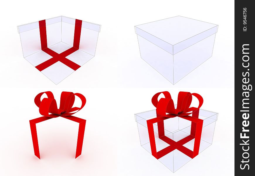 Transparent Gifts With Clipping Path