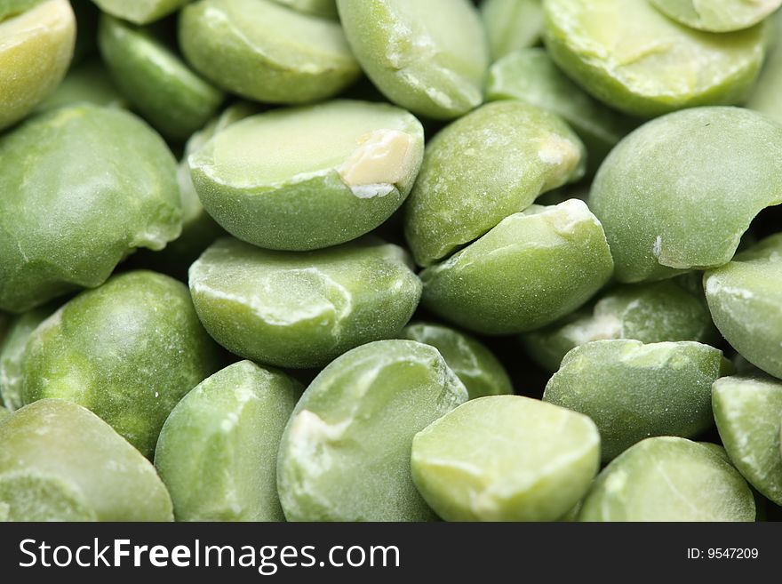A macro shot of dried split peas.