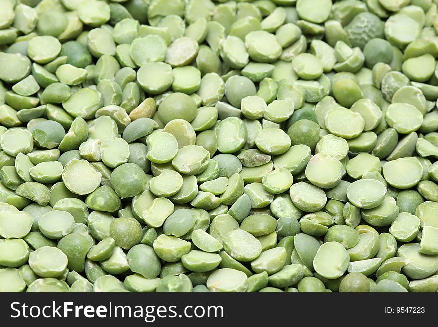 A macro shot of dried split peas.