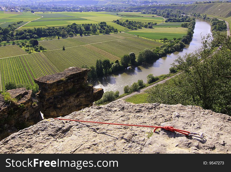 The magnificent view from above - the rock gardens of Hessigheim.