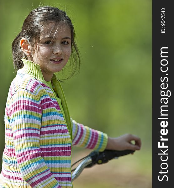 Young biker in the country