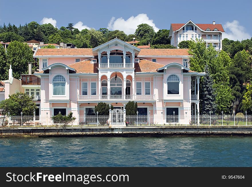 Homes along the Bosporus istanbul Turkey. Homes along the Bosporus istanbul Turkey
