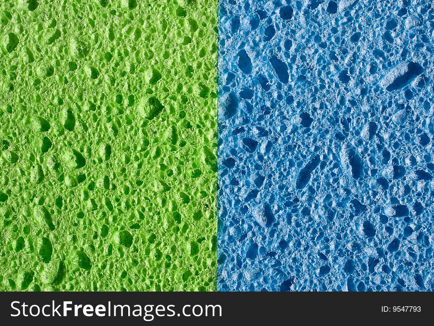 Two colors sponge texture close up