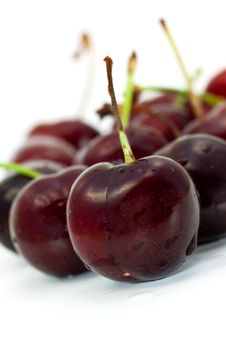 Ripe, Juicy Cherries,isolated On White Background Stock Images Ripe, Juicy Cherries,isolated On White Background Stock Images