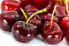 Ripe, Juicy Cherries,isolated On White Background Stock Image Ripe, Juicy Cherries,isolated On White Background Stock Image