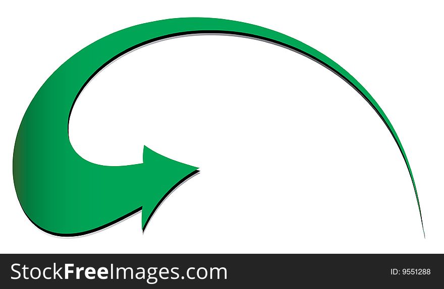 Green color arrow  with white background. Green color arrow  with white background