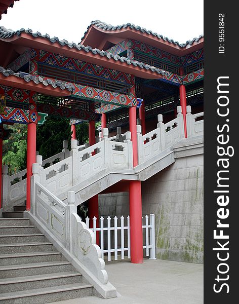 Chinese-style classical architecture features art form. Chinese-style classical architecture features art form