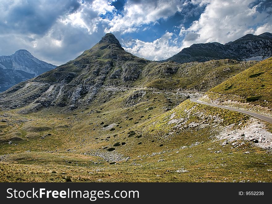 High mountains in Montenegro, Europe