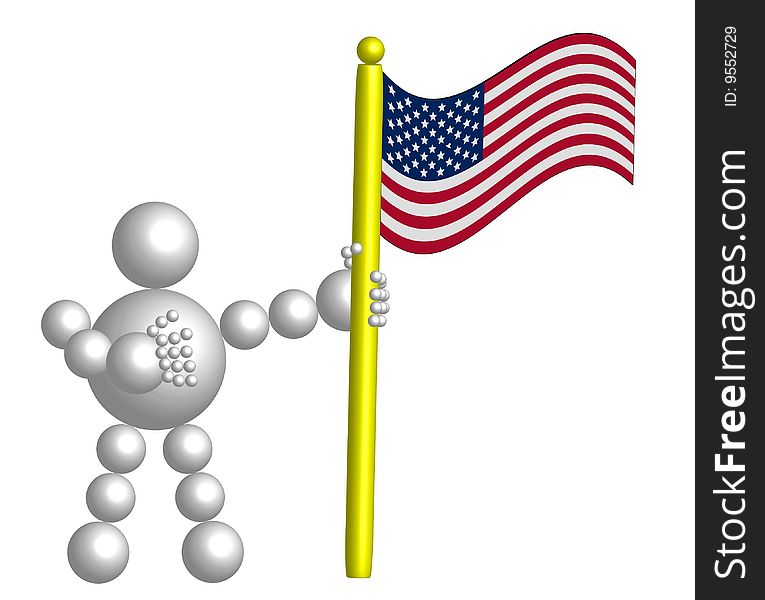 BallMan with USA flag