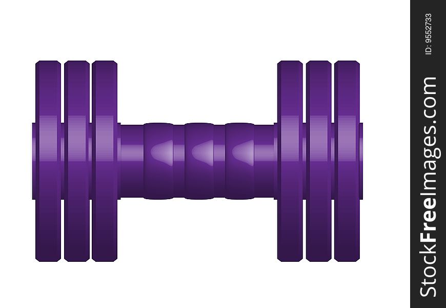 Sport hand dumbbell illustration created in adobe ilustrator