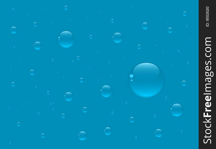Light illustration of water bubbles. Light illustration of water bubbles