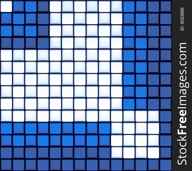 Background with blue and white squares. Background with blue and white squares