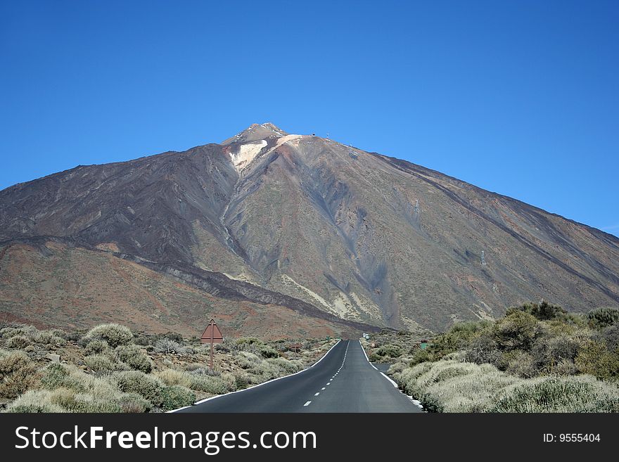 The road around Teide volcano, Canary islands