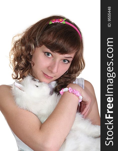 Girl With Toy S Cat