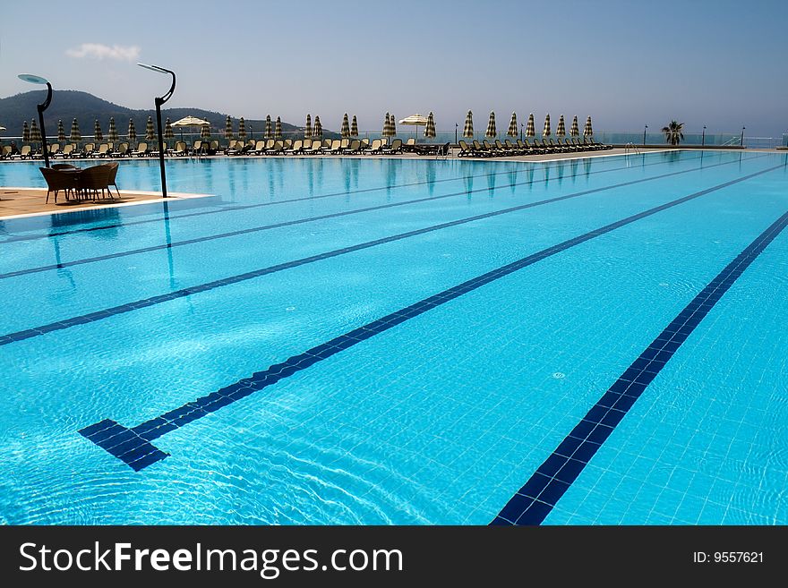 Big swimming pool in the open air