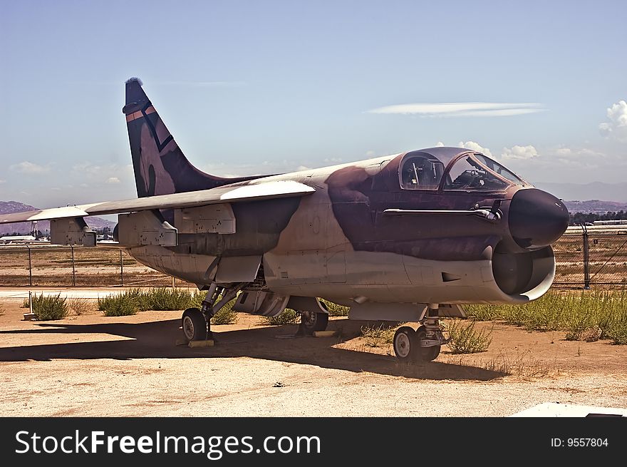 This is a picture of a LTV A-75 Corsair II. This fighter jet was originally developed for the Navy but used extensively by the Air Force. It was used for ground support.