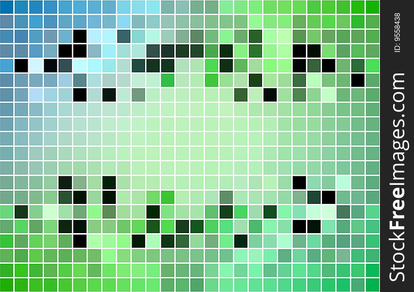 Abstract Square  Tiled Mosaic Background