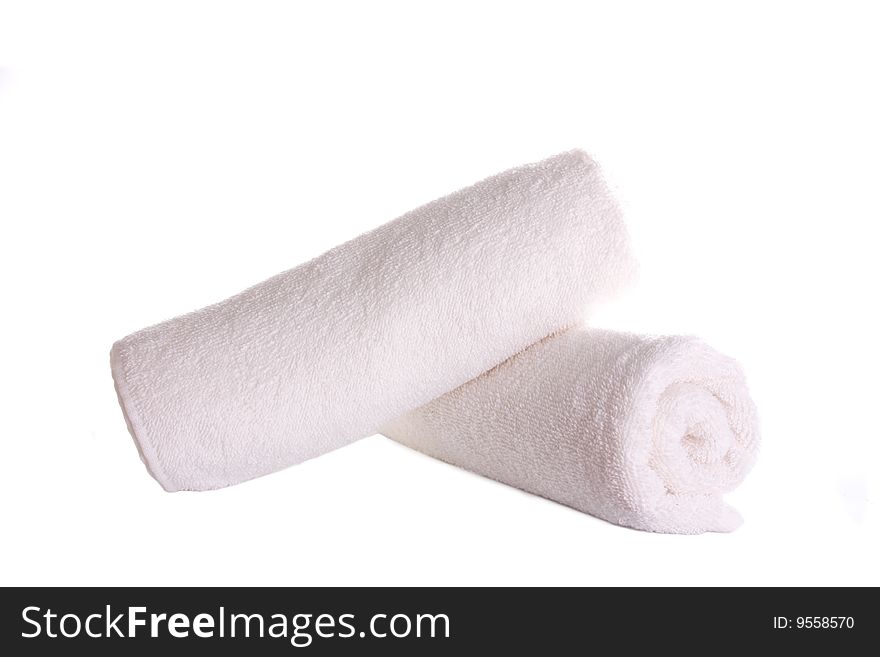Towels on a white backgrpund