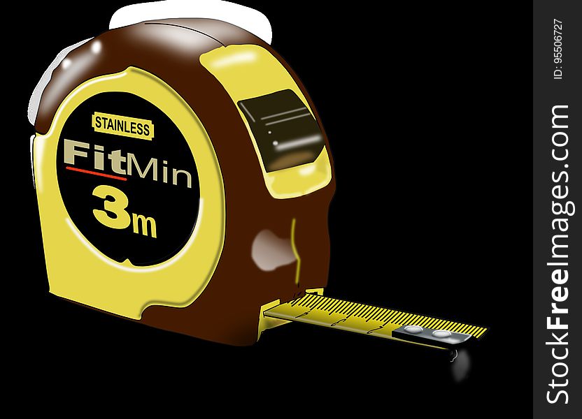 Yellow, Tape Measure, Hardware, Product Design