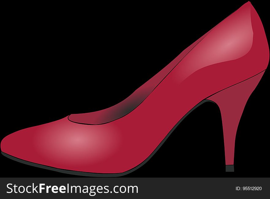 High Heeled Footwear, Footwear, Red, Pink