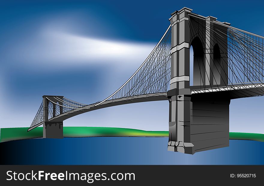 Bridge, Landmark, Sky, Cable Stayed Bridge