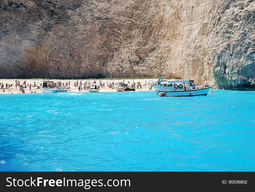 The Shipwreck Cove on Zakynthos island in Greece.