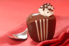 Chocolate Pudding In A Chocolate Cup Royalty Free Stock Images