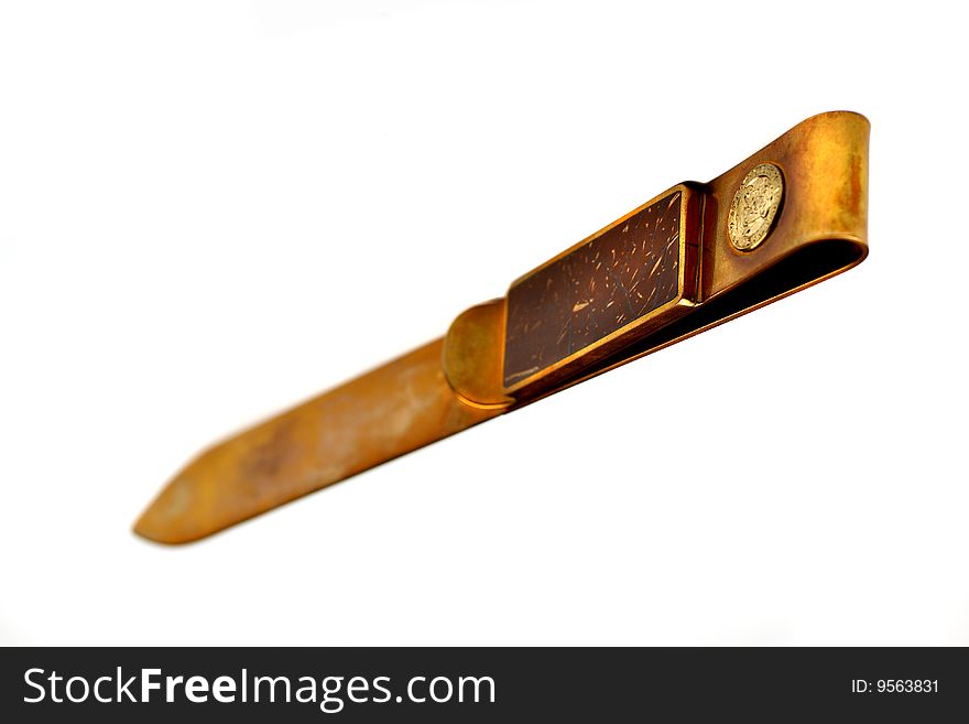 Old Golden Asian Knife