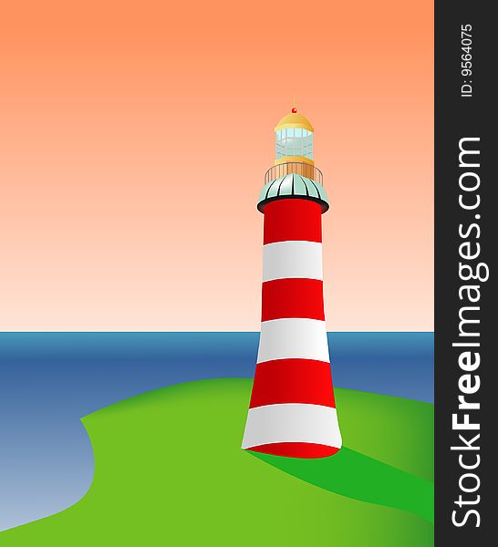 Lighthouse vector illustration background abstract
