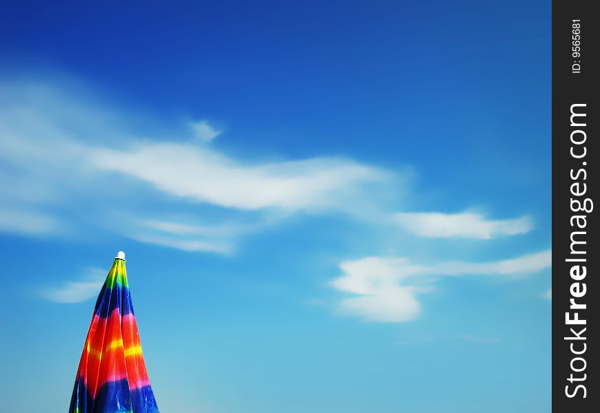 Umbrella Summer Colors At The Beach